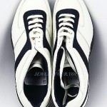 HUGO BOSS BLACK LABEL GRAMMEO CREAM & BLACK SHOES SNEAKERS LEATHER NEW SZ 10 43