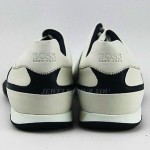 HUGO BOSS BLACK LABEL GRAMMEO CREAM & BLACK SHOES SNEAKERS LEATHER NEW SZ 10 43