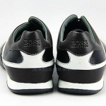 HUGO BOSS BLACK LABEL GRAMMEO BROWN BLACK SHOES SNEAKERS LEATHER NEW SIZE 10 43