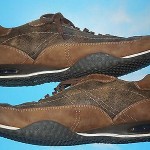 COLE HAAN NIKE AIR MEN’S DISTRESSED LEATHER OXFORD SHOES ,BROWN SNEAKERS  12 M.