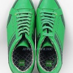 HUGO BOSS GREEN LABEL APACHE LEAGUE GREEN SHOES SNEAKERS LEATHER NEW SIZE 10 43