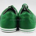 HUGO BOSS GREEN LABEL APACHE LEAGUE GREEN SHOES SNEAKERS LEATHER NEW SIZE 10 43