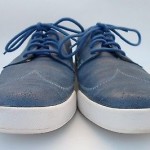 COLE HAAN NIKE AIR MEN’S WINGTIP BLUE LEATHER FASHION SNEAKERS SIZE 11 M