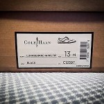 Cole Haan Lunargrand Wing Tip Mens Leather Oxford Dress Shoes C12597 Black SZ 13