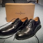 Cole Haan Lunargrand Wing Tip Mens Leather Oxford Dress Shoes C12597 Black SZ 13
