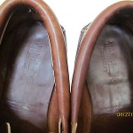 Mens sz 12 D brown leather Timberland rustic casual slip on lace tie boat shoes