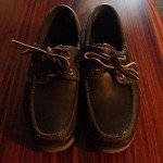 Timberland Black Leather Dock Shoes 9.5 D Worn Once!