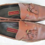 COLE HAAN SHOES Men’s  8 1/2 M SLIP ON LOAFERS TASSELS STITCHING NICE!