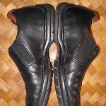 MEN’S COLE HAAN BLACK W/BROWN HEEL TRIM LOAFERS SHOES SIZE 9M