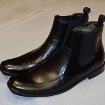 Authentic  HUGO BOSS Black Ankle All Leather Boots Shoes Size 11.5