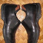 MEN’S COLE HAAN BLACK W/BROWN HEEL TRIM LOAFERS SHOES SIZE 9M