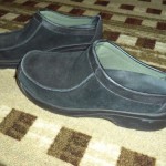 Clarks Black Leather Suede Slip on Shoes Men’s Sz 10.5