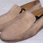 Men’s Shoes COLE HAAN LOAFERS Size 8M Leather Brown Suede