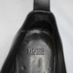 Authentic  HUGO BOSS Black Ankle All Leather Boots Shoes Size 11