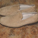 Hugo Boss 100% Suede Tan-ish Beige Loafers Slip Ons Luxury Dress Shoes 11M