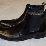 Authentic  HUGO BOSS Black Ankle All Leather Boots Shoes Size 11.5