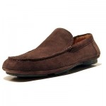 $245 HUGO BOSS Dark Brown Drivers Shoes Loafers 10 43 Mens Moccasins 10.5 43.5