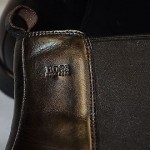 Authentic  HUGO BOSS Black Ankle All Leather Boots Shoes Size 11.5