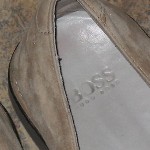 Hugo Boss 100% Suede Tan-ish Beige Loafers Slip Ons Luxury Dress Shoes 11M