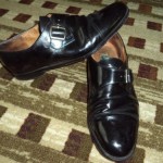 Cole Haan Leather Buckle Loafer Black Shoes Sz 12 Mens