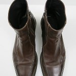 HUGO BOSS Brown Leather Ankle Boots, size 10.5