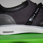 Hugo Boss Gray Black Green Leather Men’s Fashion Sneakers Size 12 NEW
