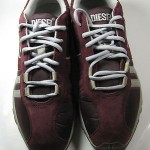 DIESEL 10 Rich Red Burgundy with Gray Suede Canvas Vinyl Vtg Classic RARE OG