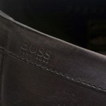 $450 Hugo Boss ITALY Black Penny Loafers Dress Mens Shoes 8 41 Formal 8.5 41.5