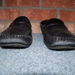 HUGO BOSS BLACK CLASSIC SLIP-ON SIGNATURE LOAFERS MOCCASINS SZ 11 PRE-OWNED