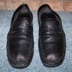 HUGO BOSS BLACK CLASSIC SLIP-ON SIGNATURE LOAFERS MOCCASINS SZ 11 PRE-OWNED