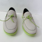 Cole Haan Air Mason Camp  Men’s Moc. Boat Shoes Size 12 M Ivory/Grdn Green