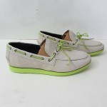 Cole Haan Air Mason Camp  Men’s Moc. Boat Shoes Size 12 M Ivory/Grdn Green