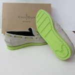 Cole Haan Air Mason Camp  Men’s Moc. Boat Shoes Size 12 M Ivory/Grdn Green