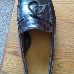 Cole Haan Air Grant dark brown croc print driving mocs mens us size 10m