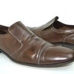 COMFORTABLE  HUGO BOSS BROWN GENUINE LEATHER MEN SHOES SIZE 8 / 41 MADE IN ITALY