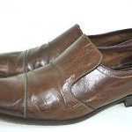 COMFORTABLE  HUGO BOSS BROWN GENUINE LEATHER MEN SHOES SIZE 8 / 41 MADE IN ITALY