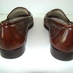 Men’s Cole Haan Woven Leather Penny Loafers Brown Sz 10 M