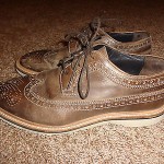 NICE Hugo Boss Orange Label Distressed Wingtips Bravox Casual Shoes EURO 41 / 8