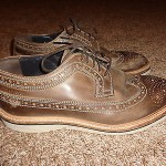 NICE Hugo Boss Orange Label Distressed Wingtips Bravox Casual Shoes EURO 41 / 8