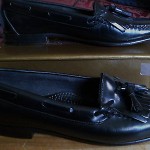 COLE HAAN MENS BLACK KILTIE TASSEL LOAFERS  Sz 9 B