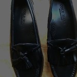 COLE HAAN MENS BLACK KILTIE TASSEL LOAFERS  Sz 9 B
