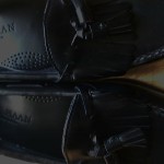 COLE HAAN MENS BLACK KILTIE TASSEL LOAFERS  Sz 9 B