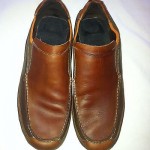 Cole Haan Leather Loafers Men Size 11 Country Brown Nike Air Sole Slip On Shoes