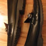 Cole Haan CITY 1498 Men’s Black Leather Horse Bit Loafers Size 10.5 M Italy