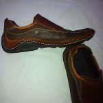 Cole Haan Leather Loafers Men Size 11 Country Brown Nike Air Sole Slip On Shoes