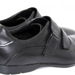 BOSS HUGO BOSS BLACK GENUINE LEATHER LOAFERS CASUAL VELCRO MEN’S SHOES SIZE 9.5