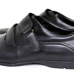 BOSS HUGO BOSS BLACK GENUINE LEATHER LOAFERS CASUAL VELCRO MEN’S SHOES SIZE 9.5