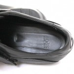 BOSS HUGO BOSS BLACK GENUINE LEATHER LOAFERS CASUAL VELCRO MEN’S SHOES SIZE 9.5