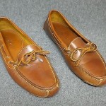 COLE HAAN~MEN’S BROWN LEATHER MOCCASIN TYPE SHOES~LOAFERS~US Sz.8.5 D~NEAR MINT