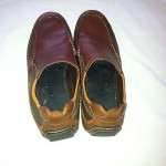 Cole Haan Leather Loafers Men Size 11 Country Brown Nike Air Sole Slip On Shoes